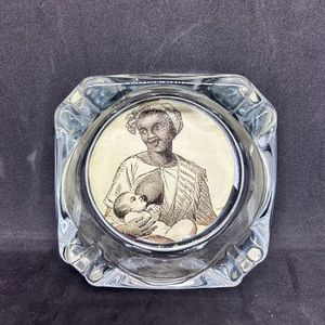 Black Americana Ash Tray of a Mother feeding her baby